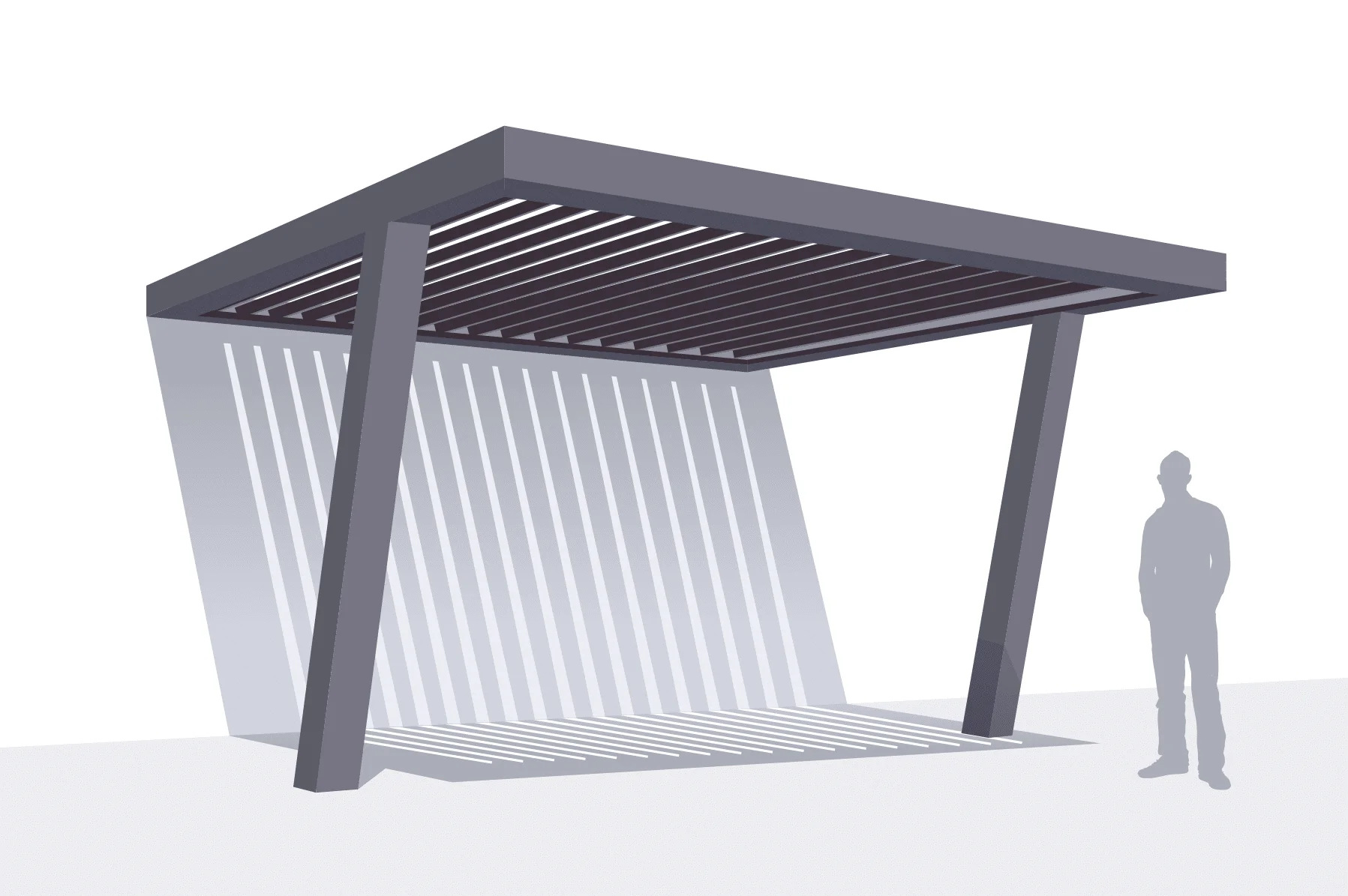 Pergola Poteaux Inclinés