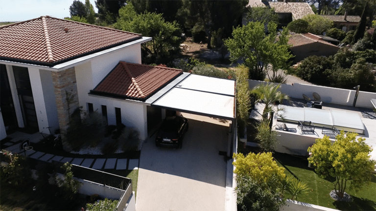 Aménagement extérieur : Double carport aluminium