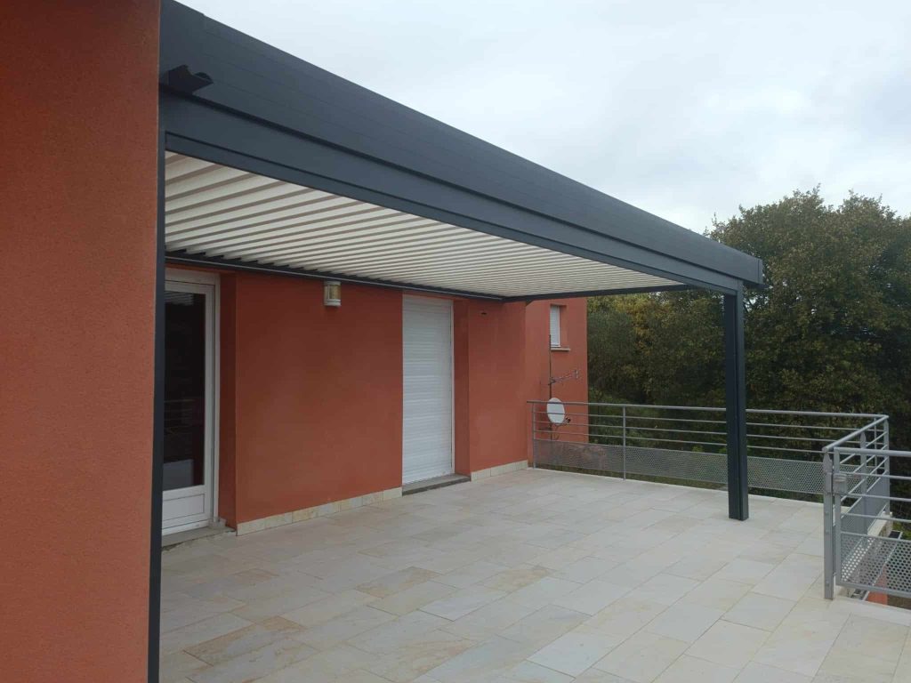Grande pergola (sans poteau intermédiaire)